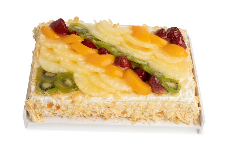 كيكة الفواكة المشكلة